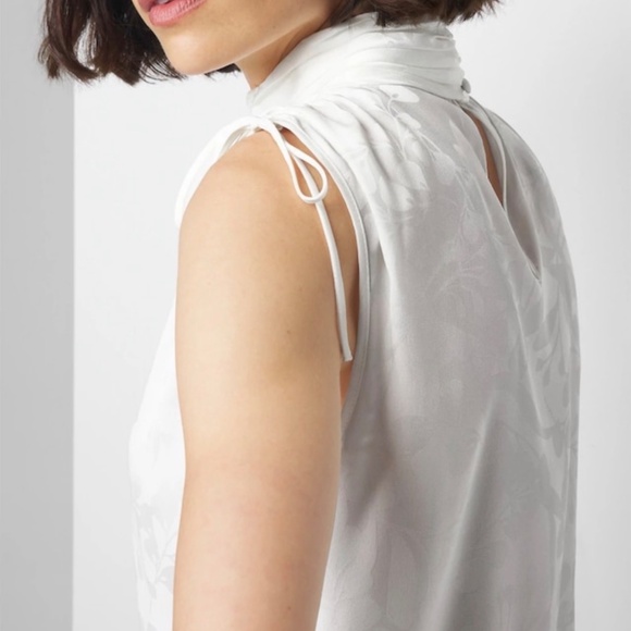 WHBM sleeveless mock neck top (white) - Picture 2 of 3